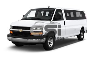 2021 Chevrolet EXPRESS PASSENGER 3500 LS Extended 5 Door Passenger Van Angular front - autoimagehub.com 2021 Chevrolet EXPRESS PASSENGER 3500 LS Extended 5 Door Passenger Van angularfront